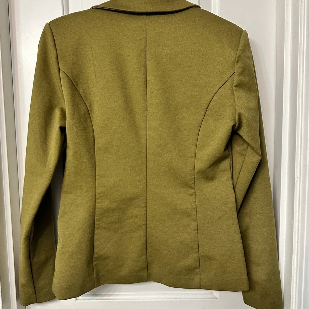 Olive Green Women's Blazer - Picture 3 of 5